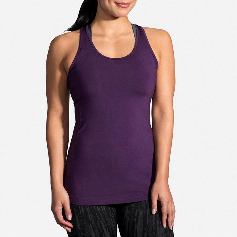 Brooks Pick-Up Running Tank Top - Women's - Purple (37862-ECWD)